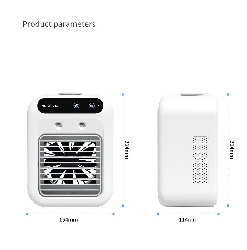 Portable USB Air Cooler Fan – Water-Cooling & Atomization for Rooms, Offices & Cars