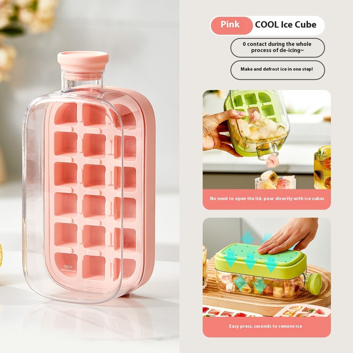 One-Click Instant Ice Maker Cup – Portable Drink Cooler with Straw & Curling Mold Design