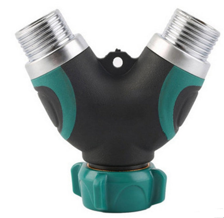 Y-Type Double-Pass Water Splitter – Dual-Outlet Hose Connector with Seals & Fittings