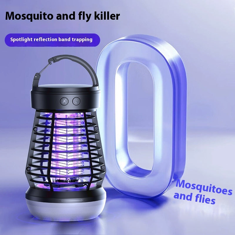 2-in-1 Electric Mosquito Killer Lamp – USB Rechargeable Swatter & Night Light for Home, Terrace & Camping
