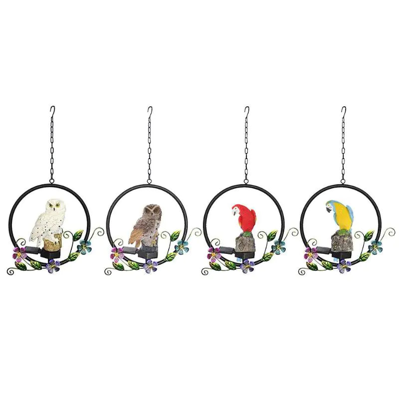 Solar Owl Pendant Light – LED Garden Decor with Parrot Design